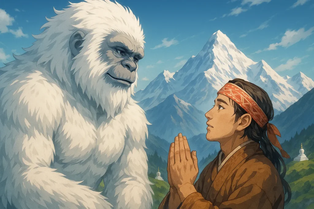 ChatGPT-Image-2025年10月22日-00_55_18-1024x683 雪男伝説の起源 ― 山の神が姿を変えた「白き守護者」の物語