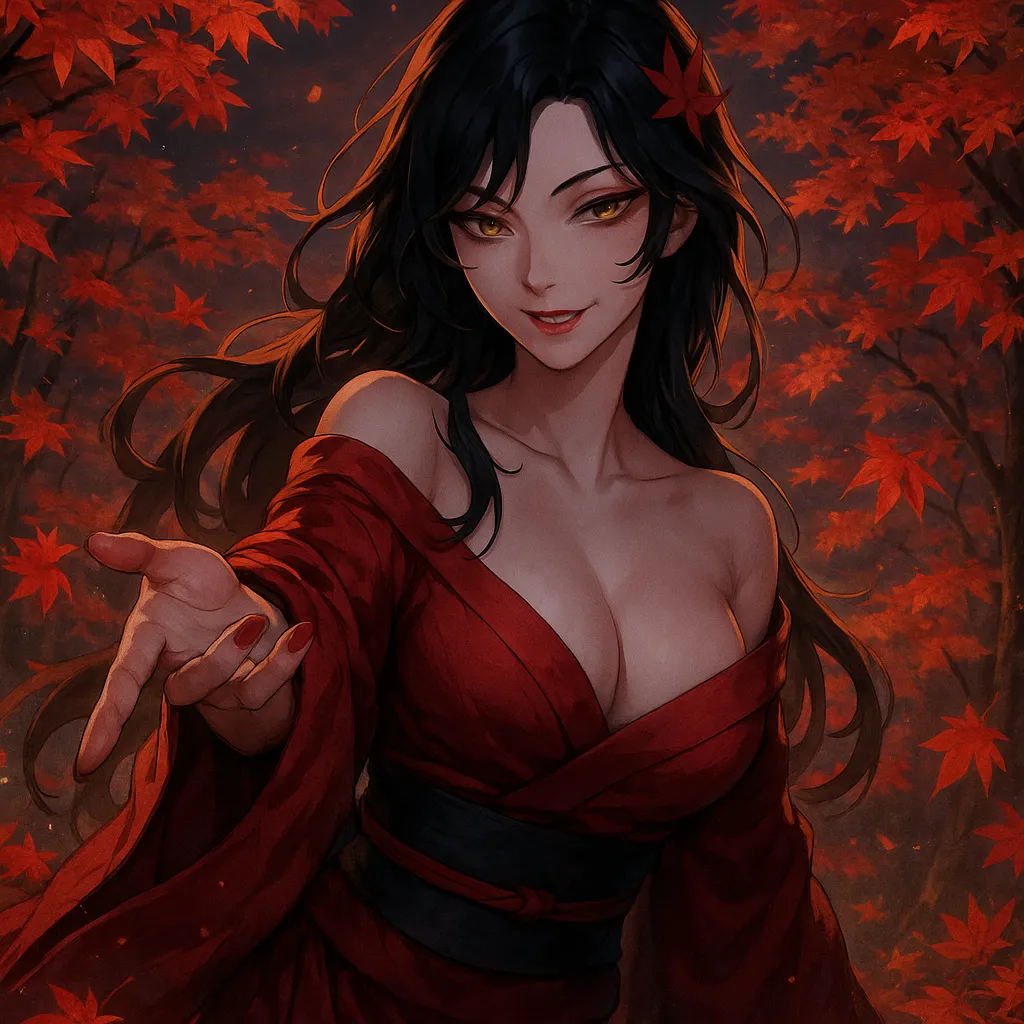 ChatGPT-Image-2025年10月28日-01_35_31 紅葉狩の鬼女伝説とは?美女が鬼へと変わる秋の怪異【源のある日本最恐物語】