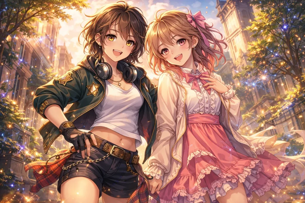 夕暮れの街で寄り添う二人-1024x683 神話と昔話に現れる「性の境界に立つ存在」|ロキや予言者に見る越境の象徴