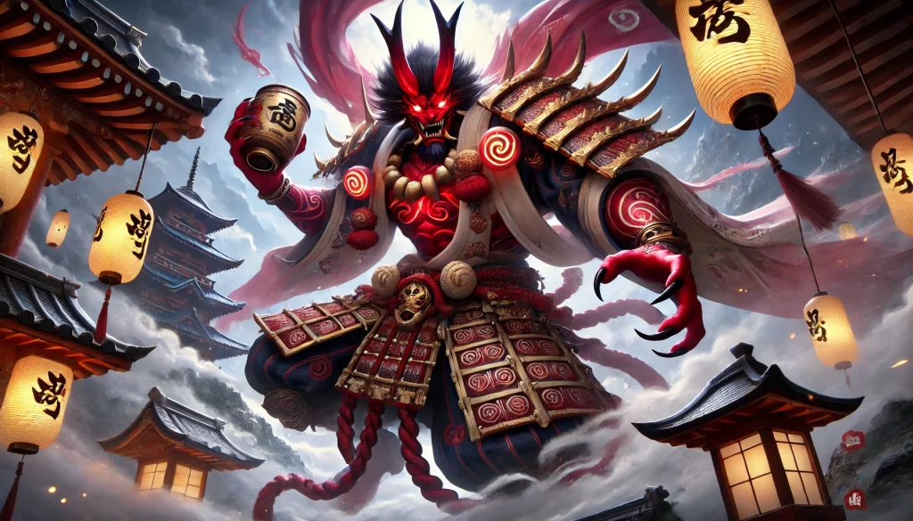 DALL·E-2025-02-06-21.50.41-A-dynamic-anime-style-depiction-of-Shuten-doji-the-legendary-oni-of-Japanese-folklore-in-an-intense-battle-scene.-He-is-portrayed-as-a-towering-fea-1024x585 Oni: The Fearsome Demons of Japanese Folklore and Their Role in Culture