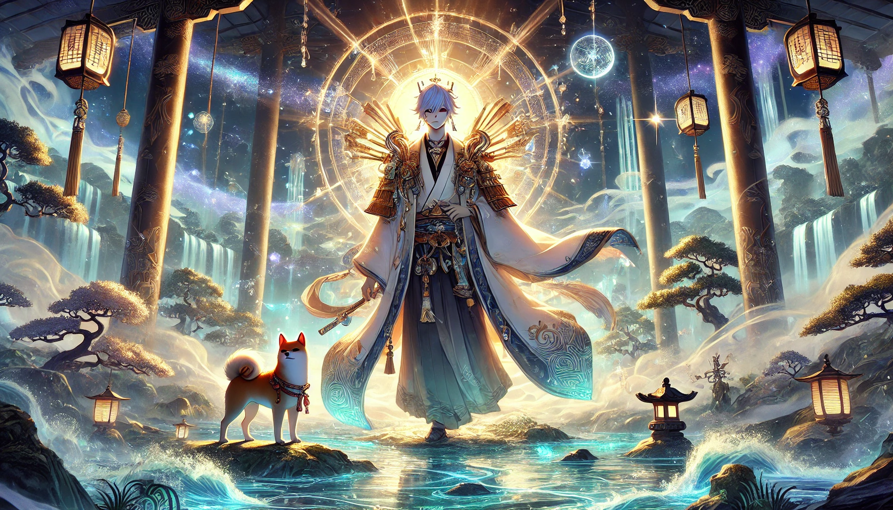 日本神話4:禊ぎの儀式|イザナギが穢れを祓い新たな神々を生む物語WITH柴犬 | AIと語る-世界のむかし話