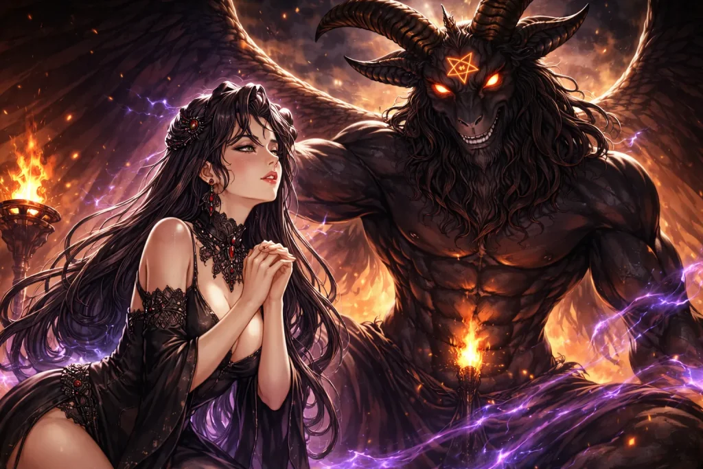 ChatGPT-Image-2026年1月14日-01_15_36-1024x683 バフォメットの正体とは？悪魔なのか｜山羊頭・五芒星の意味と起源