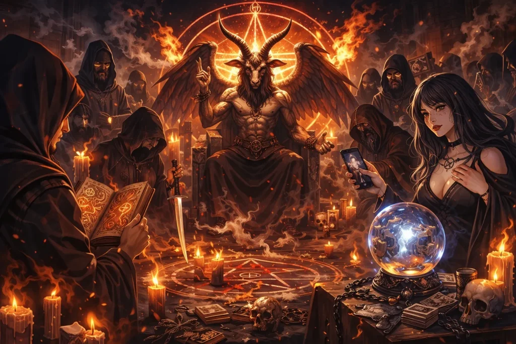 ChatGPT-Image-2026年3月8日-02_49_59-1-1024x683 バフォメットとは？山羊頭の悪魔の正体と五芒星の意味