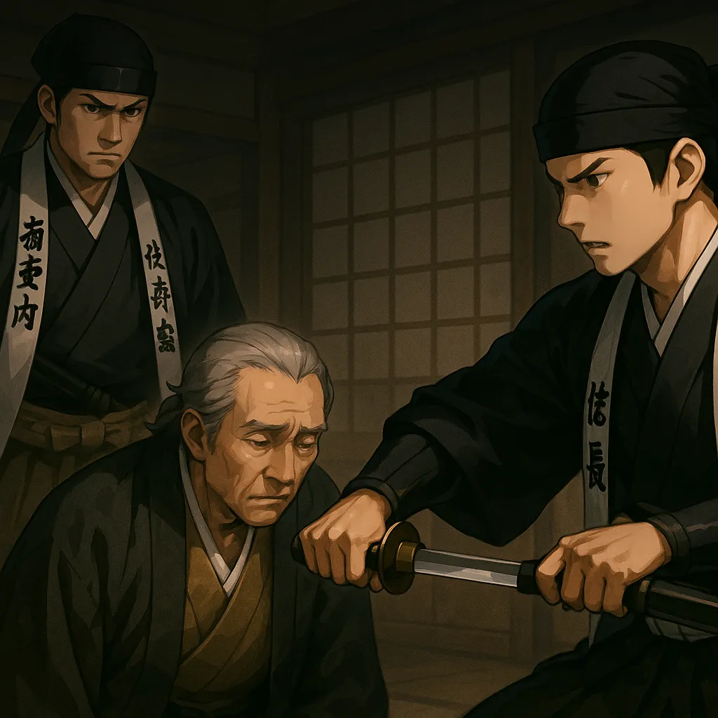 ChatGPT-Image-2025年5月17日-00_29_05 忠臣蔵とは?第3話|赤穂浪士の討ち入りと吉良邸での戦い