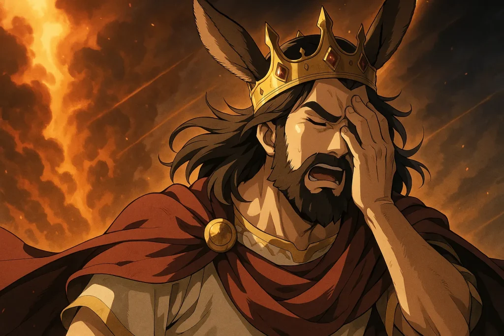 ChatGPT-Image-2025年8月22日-22_44_12-1024x683 王様の耳はロバの耳とは？ミダス王の伝説と秘密が暴かれる寓話の教訓ｰ現代の裏垢ツイート？