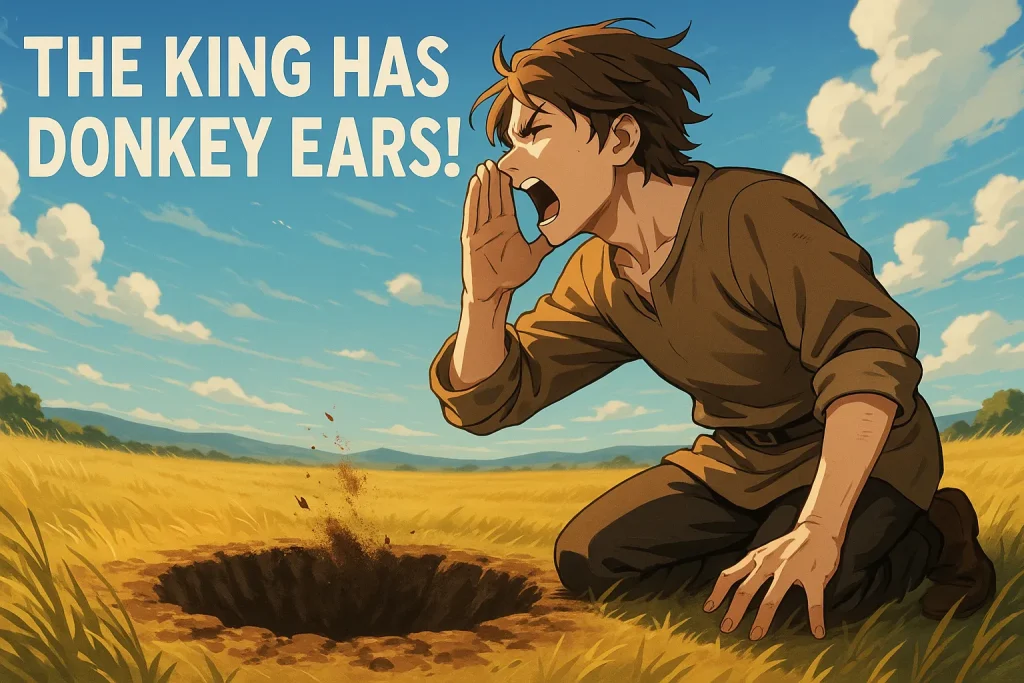 ChatGPT-Image-2025年8月22日-22_44_37-1024x683 王様の耳はロバの耳とは？ミダス王の伝説と秘密が暴かれる寓話の教訓ｰ現代の裏垢ツイート？