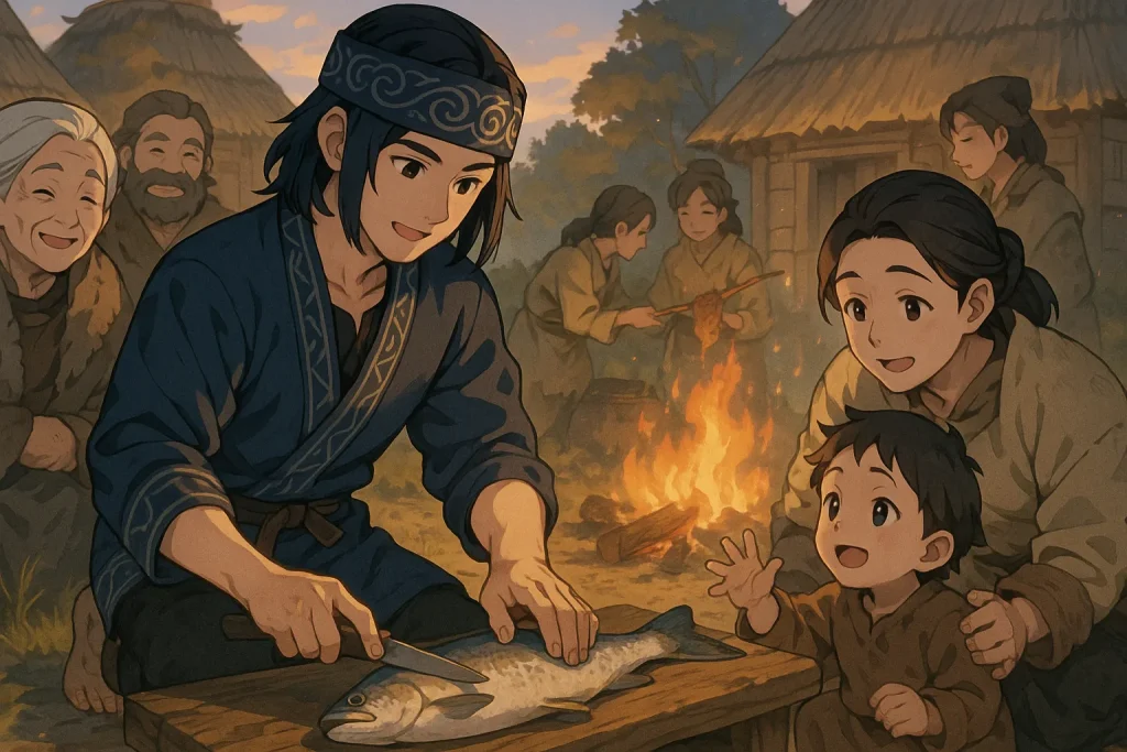 ChatGPT-Image-2025年8月3日-12_56_20-1024x683 アイヌラックルの旅立ちと民との出会い｜火とことばをもたらした神の使い（2/5）