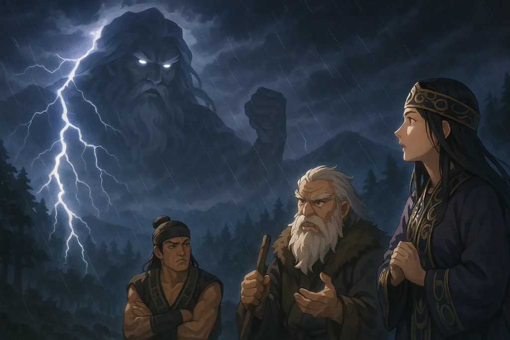 ChatGPT-Image-2025年8月5日-21_02_49-1024x683 カムイの怒りとアイヌラックルの決意｜神々に試される若者の物語【北海道の伝承】(3/5)