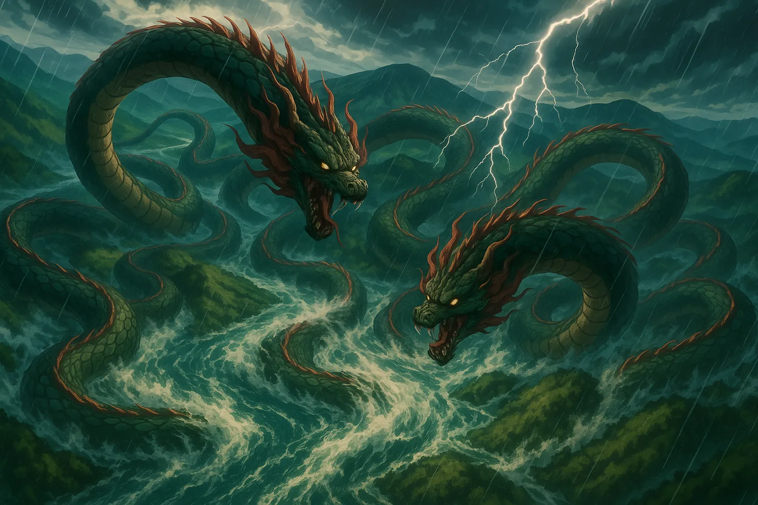 八岐大蛇とは？日本神話の巨大な怪物とその象徴を徹底考察 | AIと語る-世界のむかし話