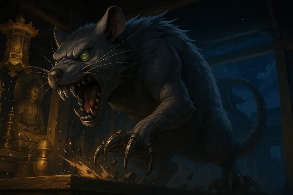 ChatGPT-Image-2025年9月24日-21_47_41-1024x683 鉄鼠（てっそ）とは？寺を食らう鉄の鼠と僧の欲望の怪異