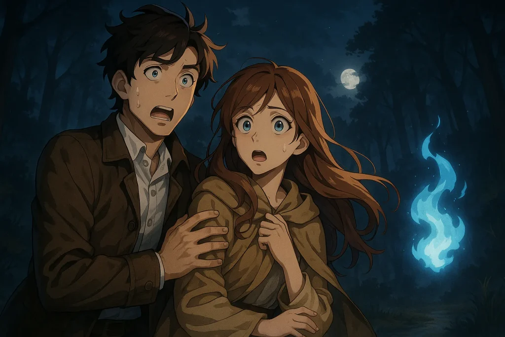 ChatGPT-Image-2025年10月11日-01_36_25-1024x683 ハロウィンの夜に現れる“ウィル・オ・ザ・ウィスプ”｜炎の車に乗った魂の伝説