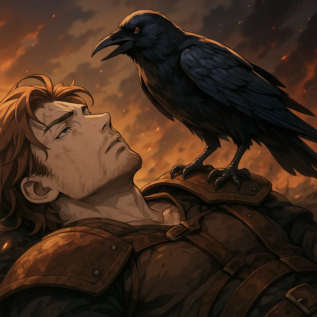 ChatGPT-Image-2025年10月14日-01_50_46 戦場のカラス ― アイルランド神話の死の女神モリガンとは？クー・フーリンとの愛と復讐の物語