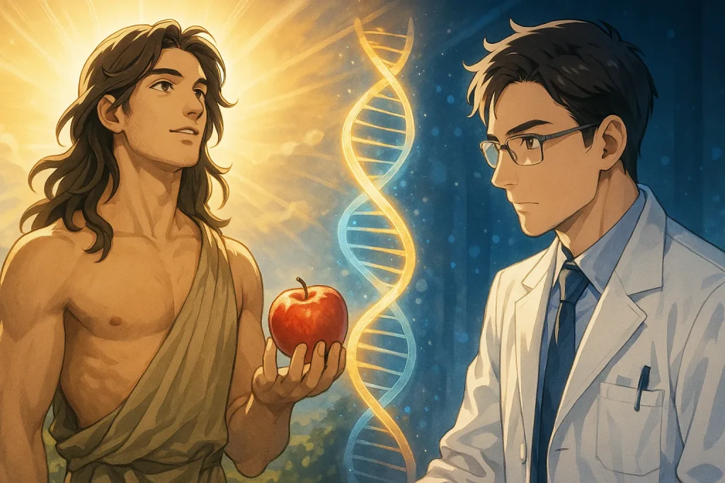 ChatGPT-Image-2025年10月16日-02_09_47-1024x683 ミトコンドリア・イブと聖書のイブ｜科学と神話が出会う場所