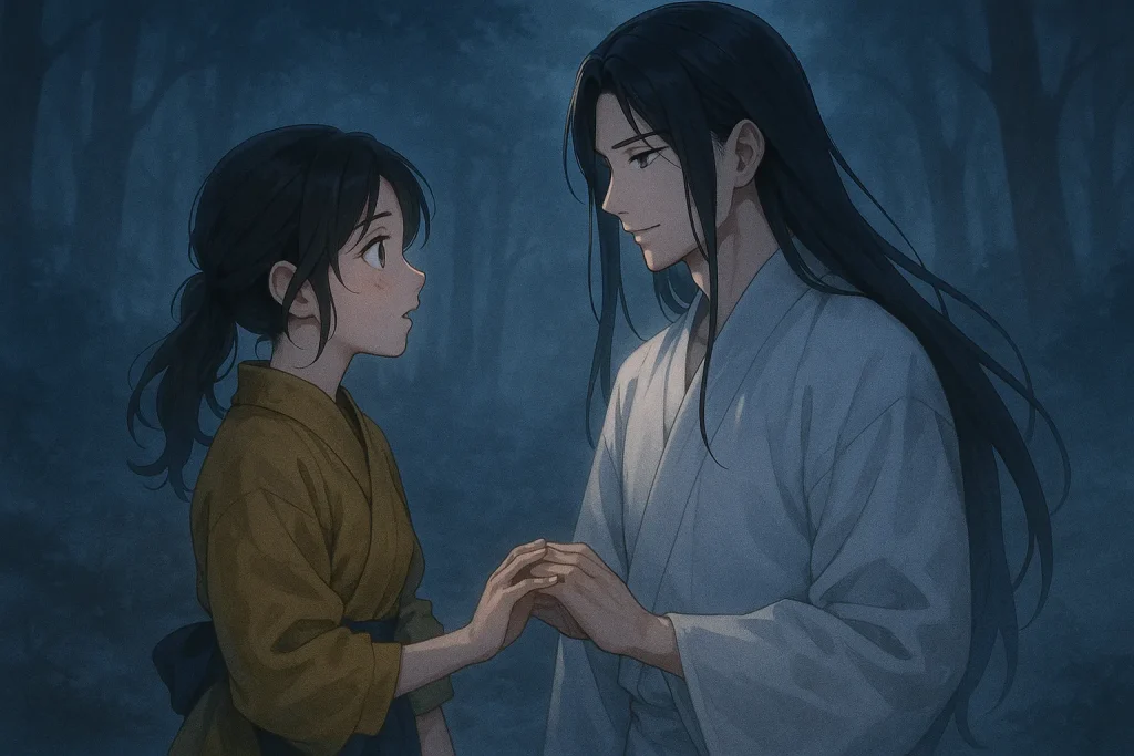 ChatGPT-Image-2025年10月19日-01_22_48-1024x683 山の神と娘 ― 禁じられた祈り｜東北に伝わる“山の婚姻譚”の真意とは