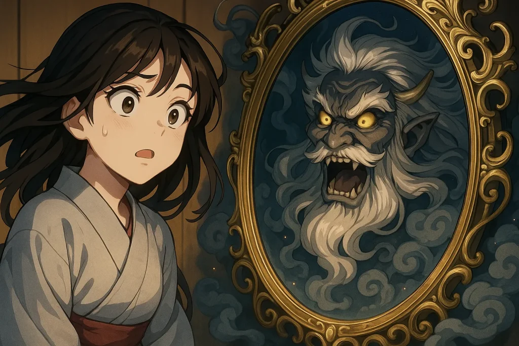 ChatGPT-Image-2025年10月2日-04_32_00-1024x683 鏡にまつわる妖怪・怪異・悪魔とは？紫鏡・雲外鏡からブラッディメアリーまで