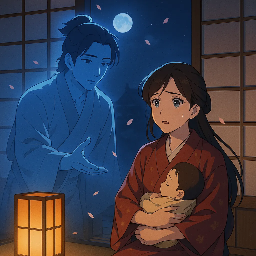 ChatGPT-Image-2025年10月7日-02_43_40 怪談「乳房榎(ちぶさえのき)」—母の愛が滴る木の物語をやさしく解説