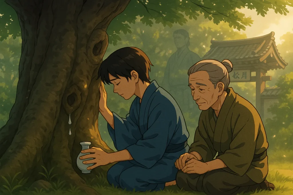 ChatGPT-Image-2025年10月7日-21_12_18-1024x683 怪談「乳房榎(ちぶさえのき)」—母の愛が滴る木の物語をやさしく解説