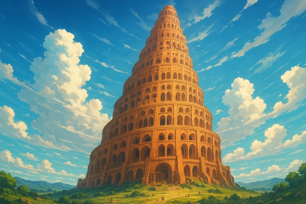 ChatGPT-Image-2025年10月9日-10_31_09-1024x683 バベルの塔の神話とは？人類が天に挑んだ伝説と崩壊の理由をわかりやすく解説