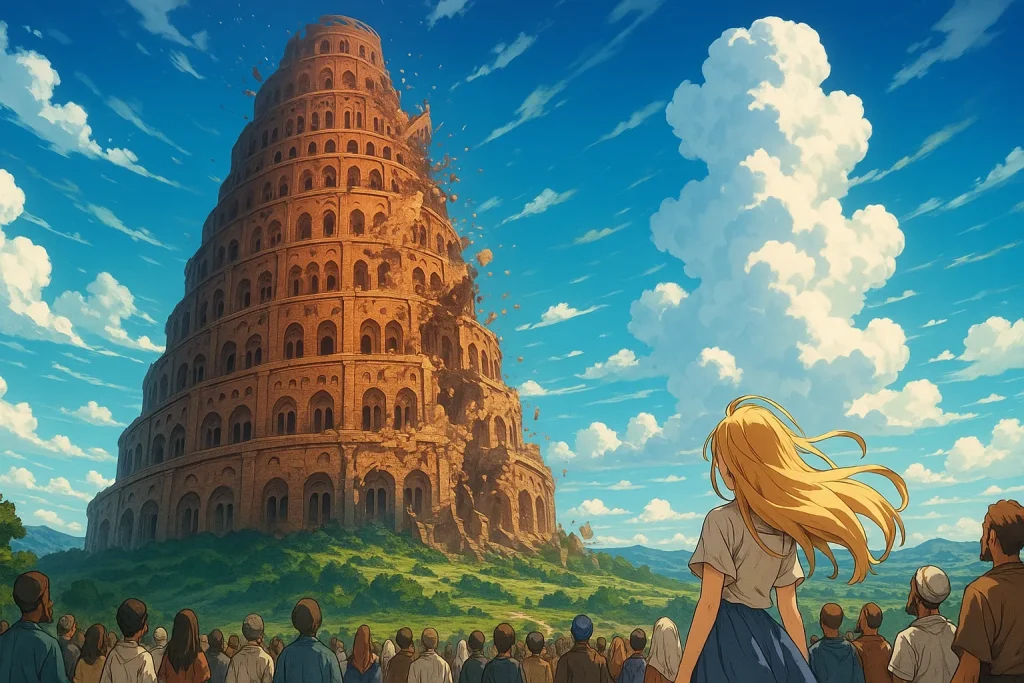 ChatGPT-Image-2025年10月9日-10_33_57-1024x683 バベルの塔の神話とは？人類が天に挑んだ伝説と崩壊の理由をわかりやすく解説