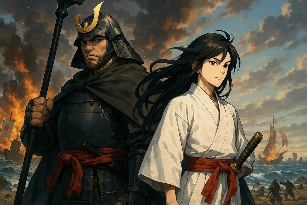 ChatGPT-Image-2025年11月2日-23_09_44-1024x683 五条大橋の出会い ― 弁慶と牛若丸の伝説に見る忠義の心