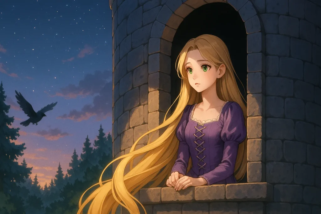 ChatGPT-Image-2025年11月7日-02_36_52-1024x683 ラプンツェル ― 魔法のない原典に隠された“幽閉された少女”の真実