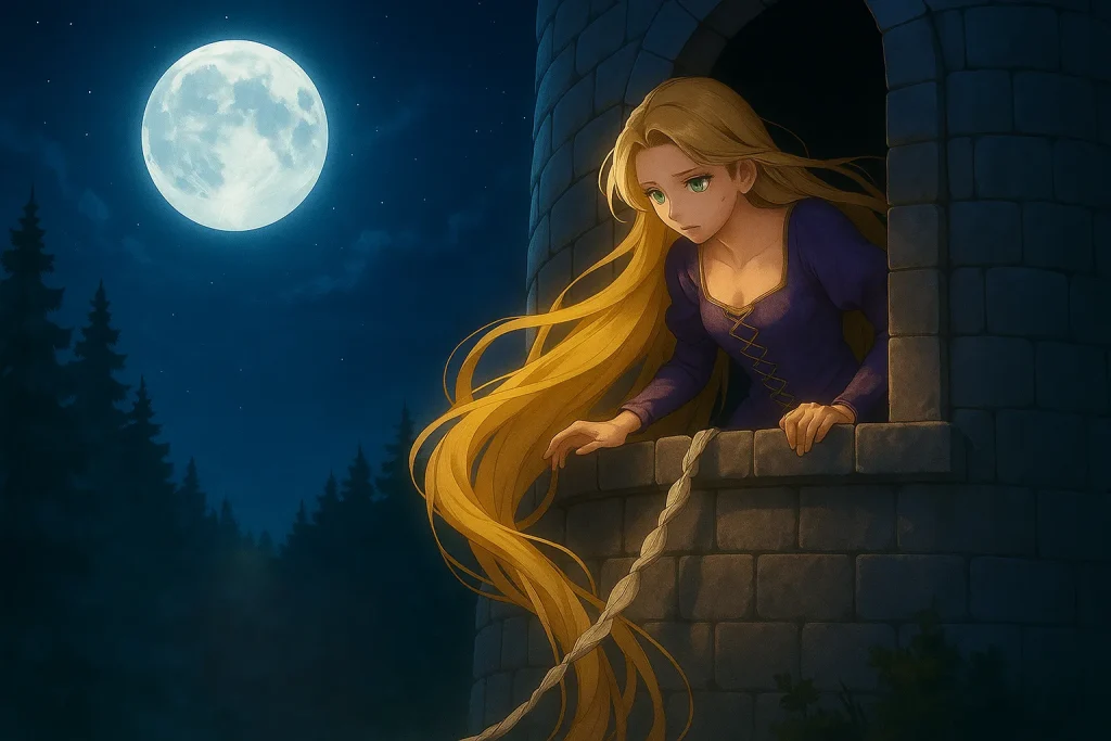 ChatGPT-Image-2025年11月7日-02_57_57-1024x683 ラプンツェル ― 魔法のない原典に隠された“幽閉された少女”の真実