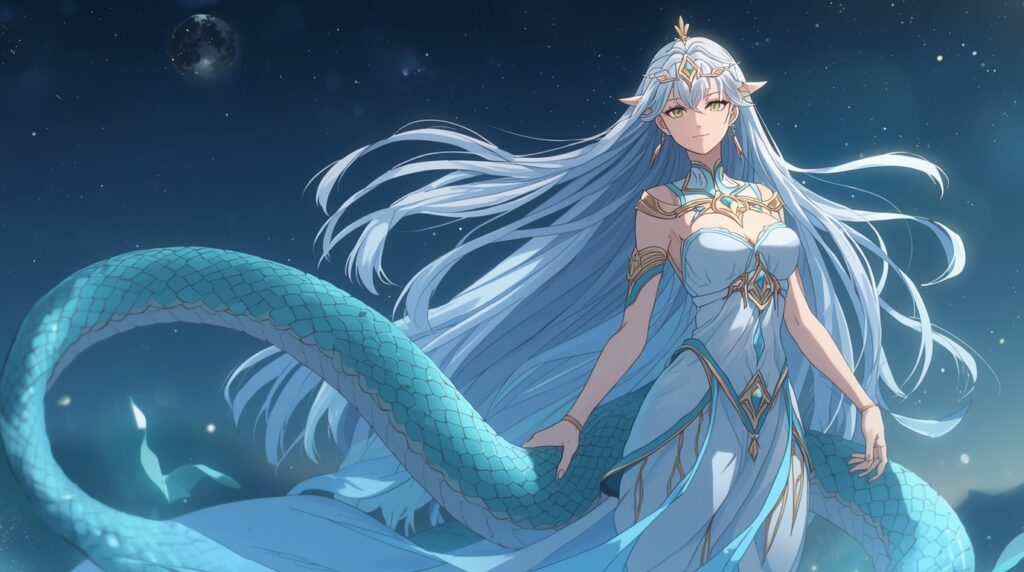 Lucid_Origin_A_serene_and_majestic_goddess_Tiamat_depicted_in__3-1024x572 なぜドラゴンは世界中に存在するのか？ 伝承・歴史・科学で読み解く“人類共通の謎”