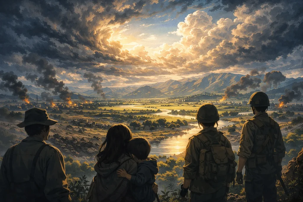 ChatGPT-Image-2025年12月17日-04_40_35-1024x683 戦争はなぜ起こるのか？昔話から考える争いの本当の理由