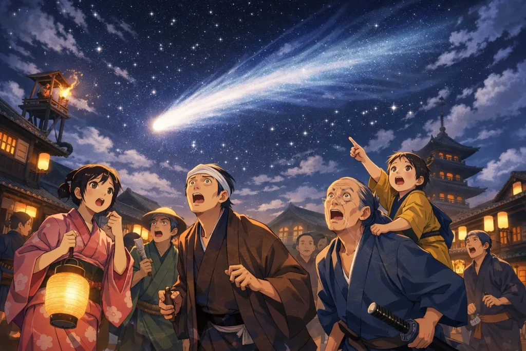 ChatGPT-Image-2025年12月23日-19_27_32-1024x683 江戸時代に現れたハレー彗星｜庶民が驚いた夜空の怪異