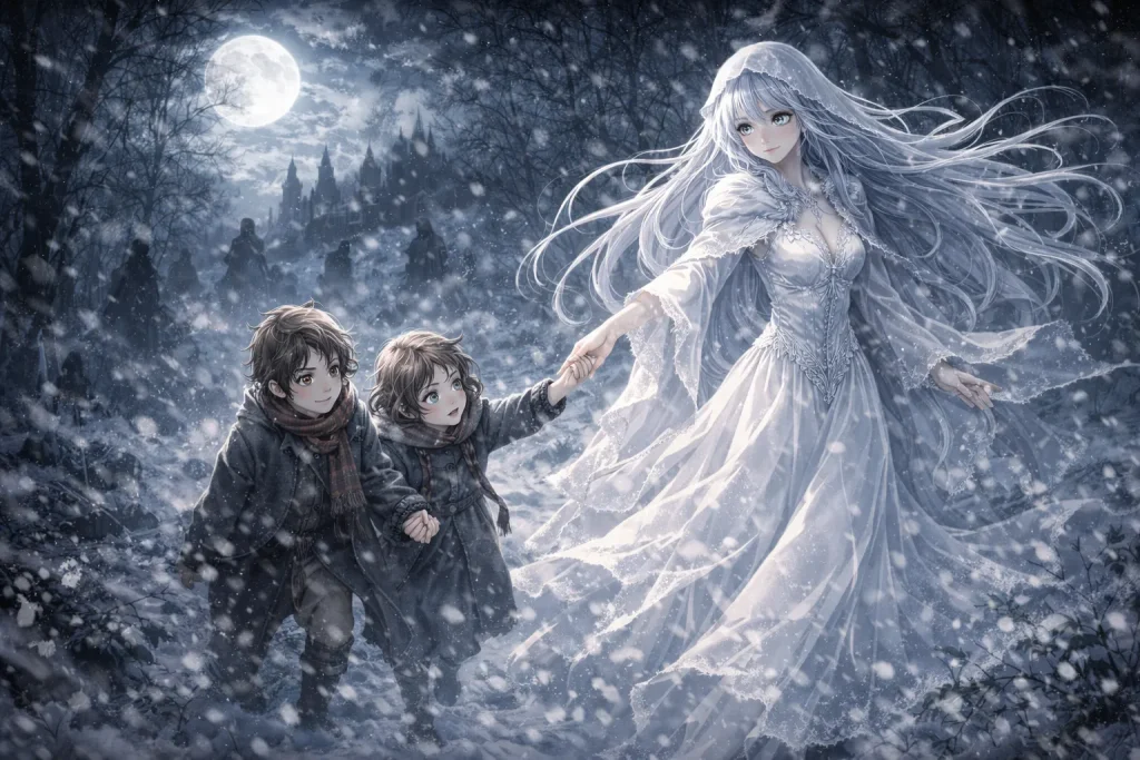 ChatGPT-Image-2025年12月25日-17_38_26-1024x683 白い魔女とは？雪の女王と異なる“白装束の女性”伝承を徹底解説【ヨーロッパ民話】