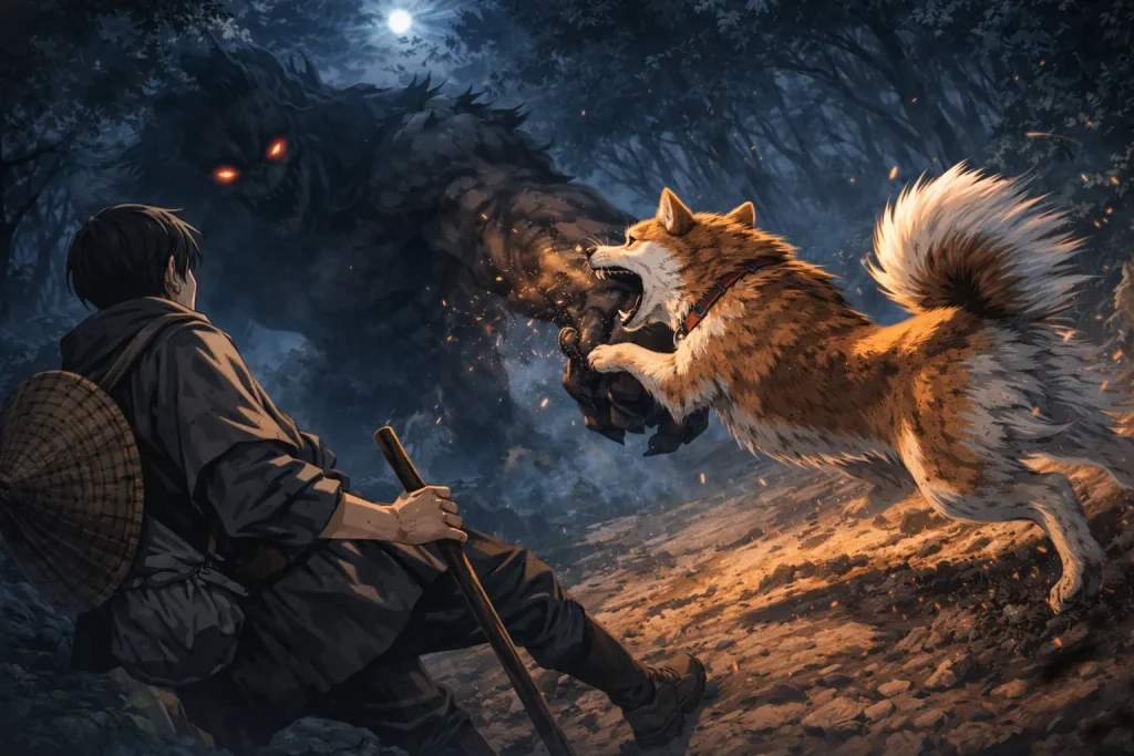 ChatGPT-Image-2026年1月10日-16_40_43-1024x683 昔話の犬が強すぎる理由｜民話・伝承に出る“最強の相棒”たち