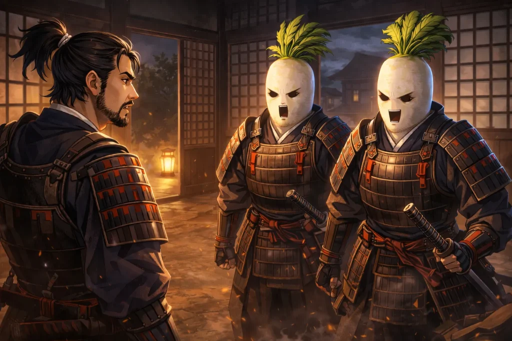 ChatGPT-Image-2026年1月17日-19_45_10-1024x683 徒然草 第六十八段「大根の武者」現代語訳と解説｜大根が命を守った不思議な話