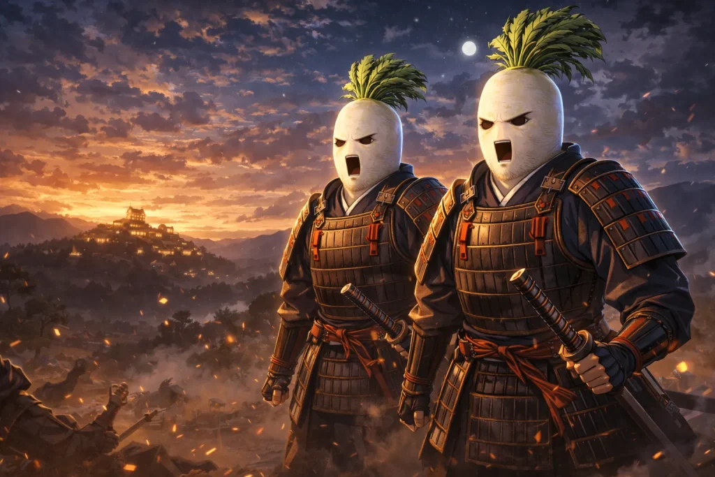 ChatGPT-Image-2026年1月17日-19_46_30-1024x683 徒然草 第六十八段「大根の武者」現代語訳と解説｜大根が命を守った不思議な話