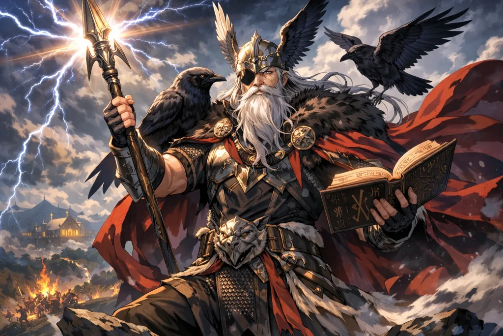 ChatGPT-Image-2026年1月5日-02_14_50-1024x683 会社行きたくない！神々ですら社畜だった｜北欧神話に学ぶ「働きすぎ社会」の末路