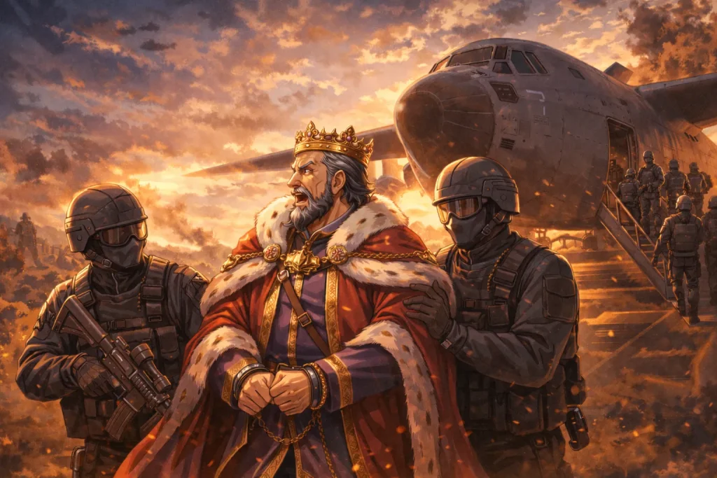 ChatGPT-Image-2026年1月6日-01_16_54-1024x683 アメリカが他国の大統領を拘束――世界はどんな局面に立たされたのか【昔話で読む国際ニュース】