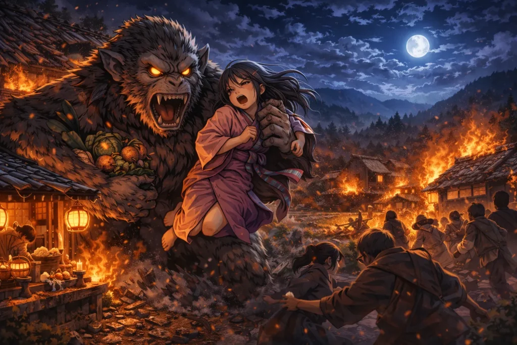 ChatGPT-Image-2026年2月11日-00_31_32-1024x683 猿神退治（武士が討伐する系統）｜裁かれても消えなかった神を描く日本の民話