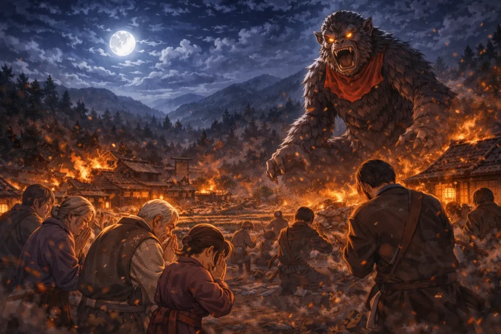 ChatGPT-Image-2026年2月11日-00_32_24-1024x683 猿神退治（武士が討伐する系統）｜裁かれても消えなかった神を描く日本の民話